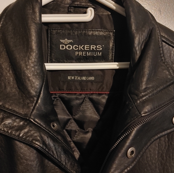 NWT! $500 DOCKERS NEW ZEALAND LAMB LEATHER JACKET MENS LARGE - Picture 3 of 9